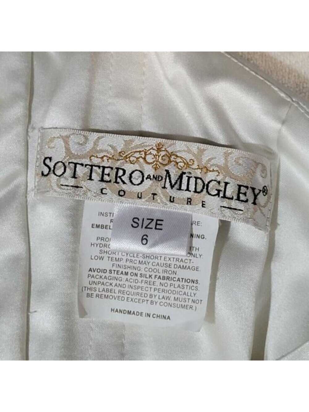 Sottero and Midgley Collection Adorae-JSM1307LU White Wedding Dress - Size 2 - Picture 9 of 16